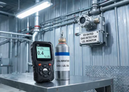 Environmental monitoring instruments with calibration cylinder